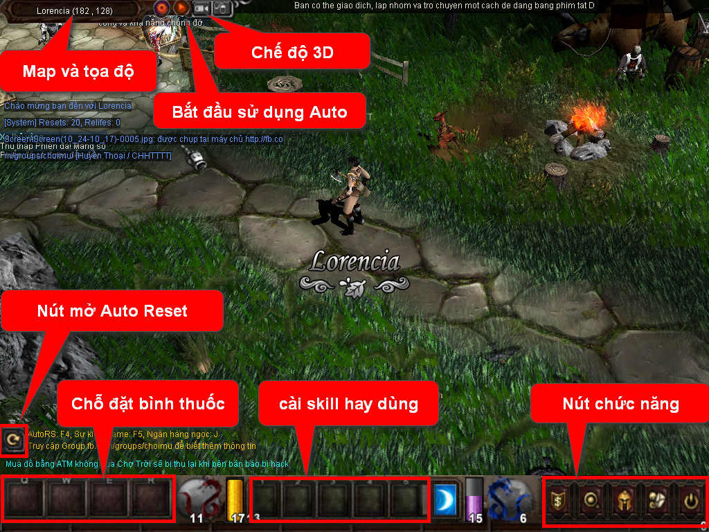 Chức năng chính của Game MU Thần Giới